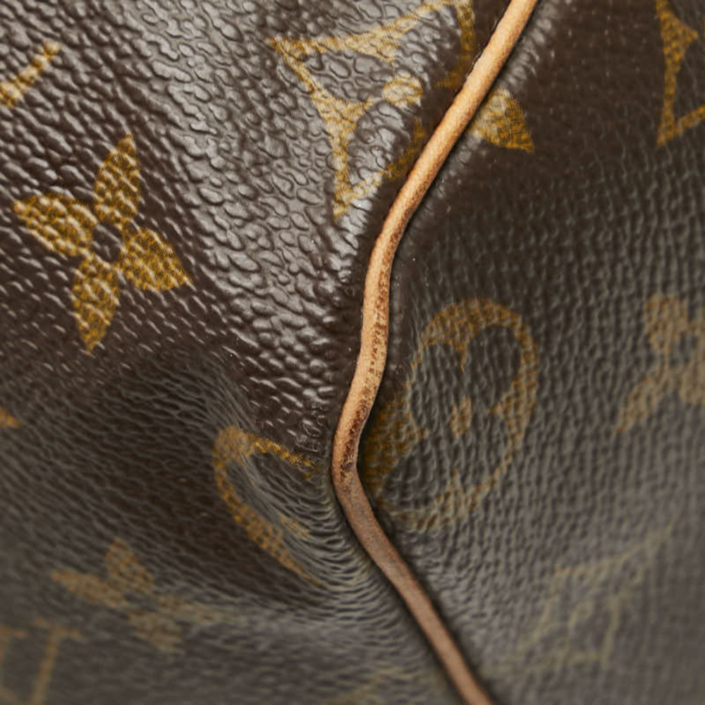 Louis Vuitton Handbag Brown Leather Speedy Monogram - Picture 4 of 8
